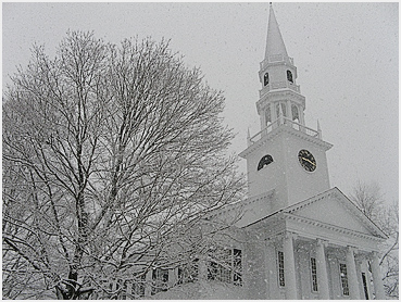 Winter scene in Litchfield Connecticut.
